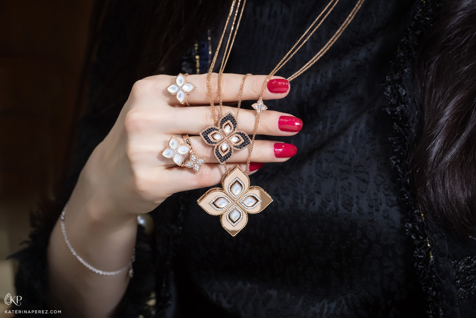 Roberto Coin pendants from Princess Flower collection