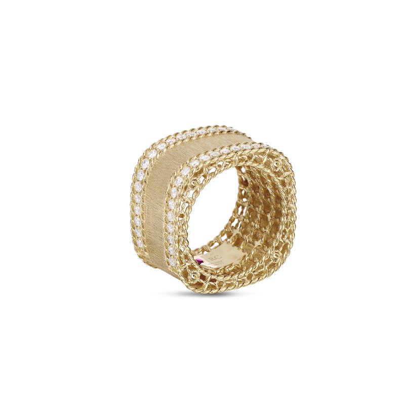  Roberto Coin ring from Princess collection in yellow gold and diamonds