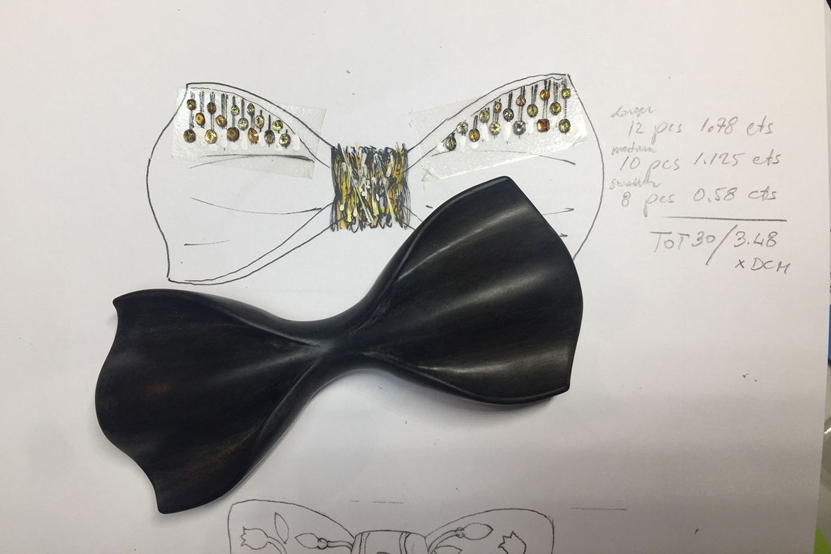  Alessio Boschi's Dandy bowtie in wood in the making