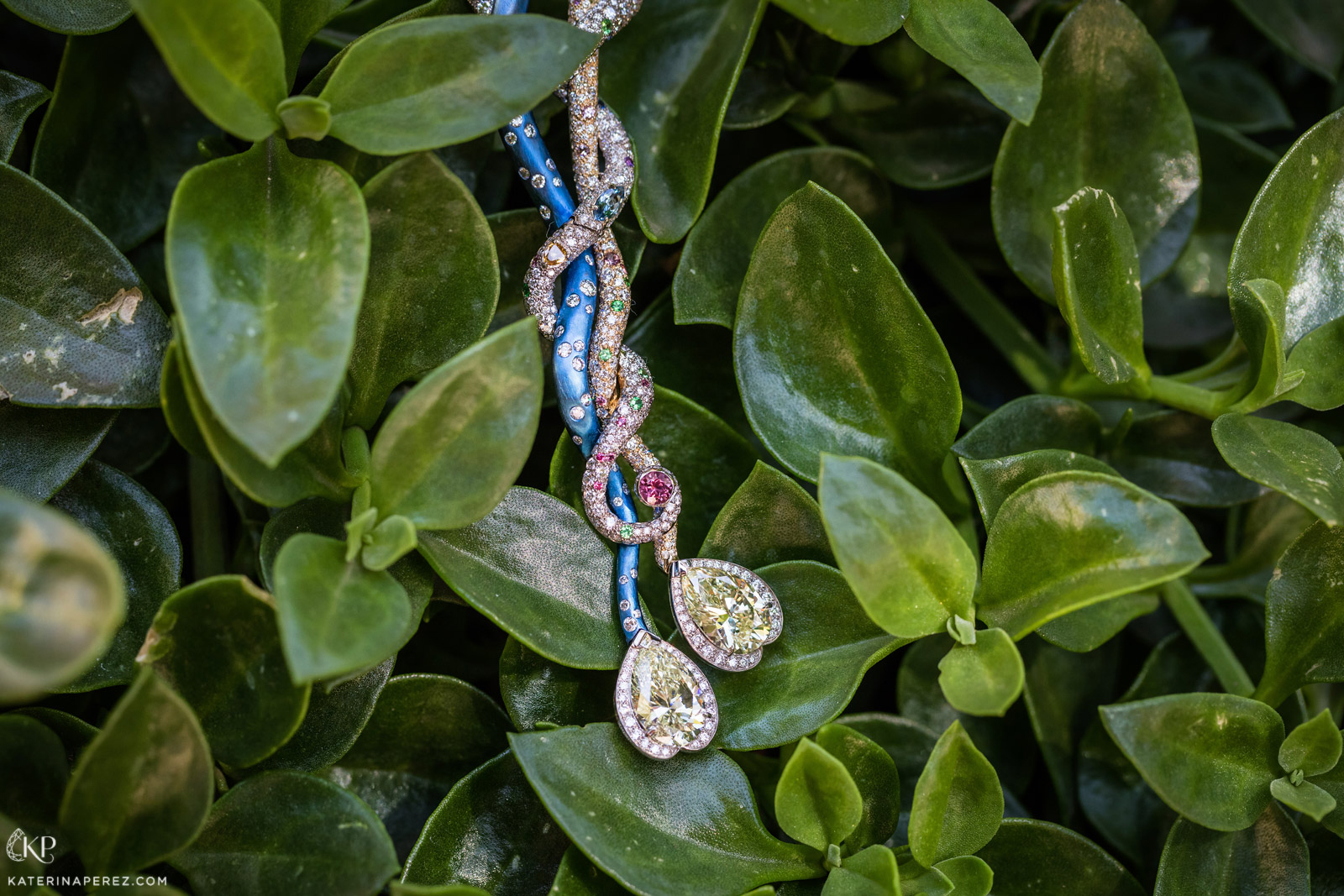 M Haute Joaillerie 'Titania' necklace in diamonds, emeralds, sapphires, spinels, tsavorites, amethysts and tourmalines set in gold and titanium. Photography by Simon Martner