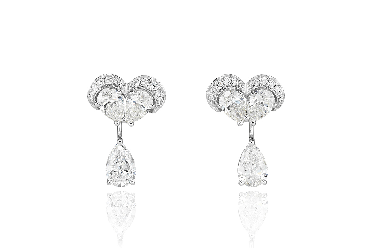   Chopard 'Green Carpet' collection earrings in diamonds and white gold