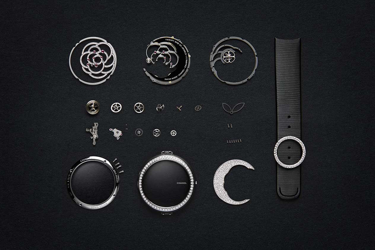  Chanel 'Calibre 2.1 Camelia Skeleton' components deconstructed