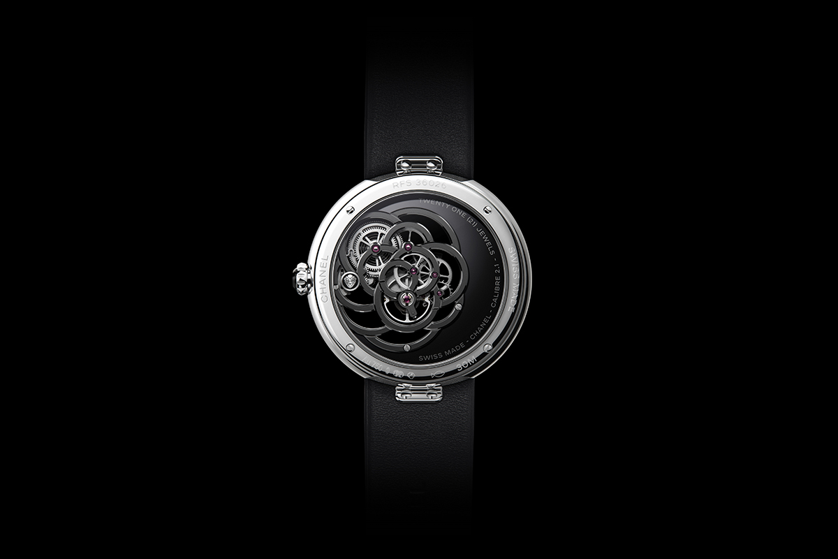  Chanel 'Calibre 2.1 Camelia Skeleton' reverse dial 