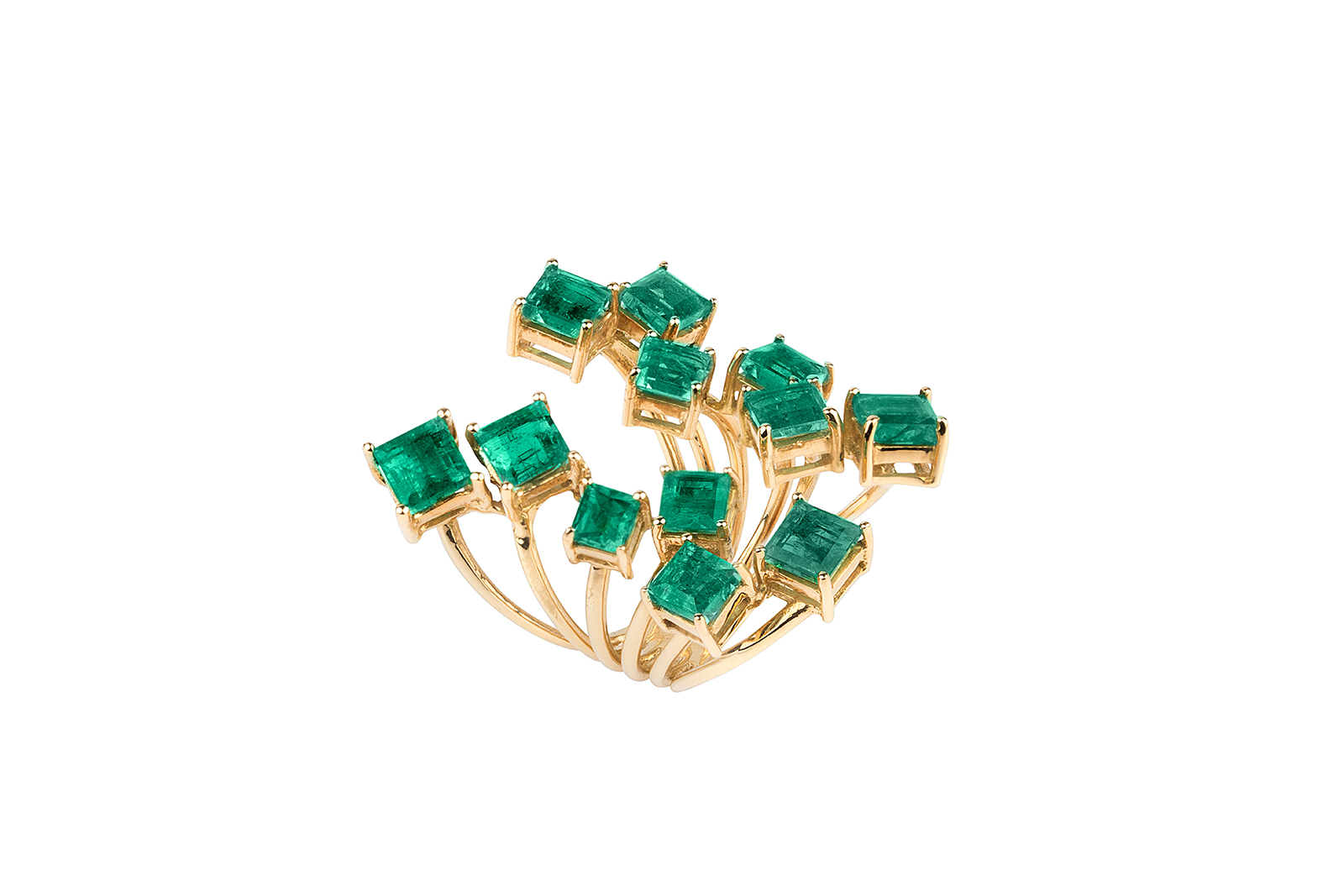  House of Meraki 'Blizzard' emerald ring