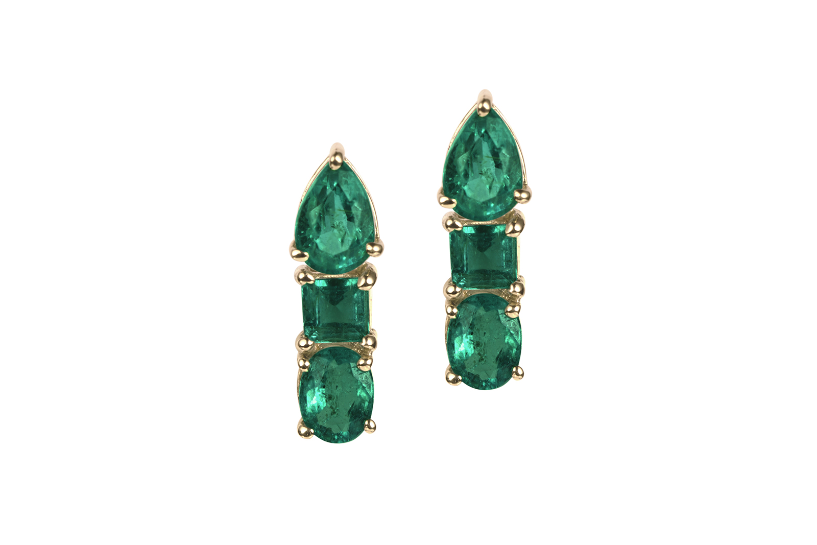  House of Meraki 'Forest' emerald earrings