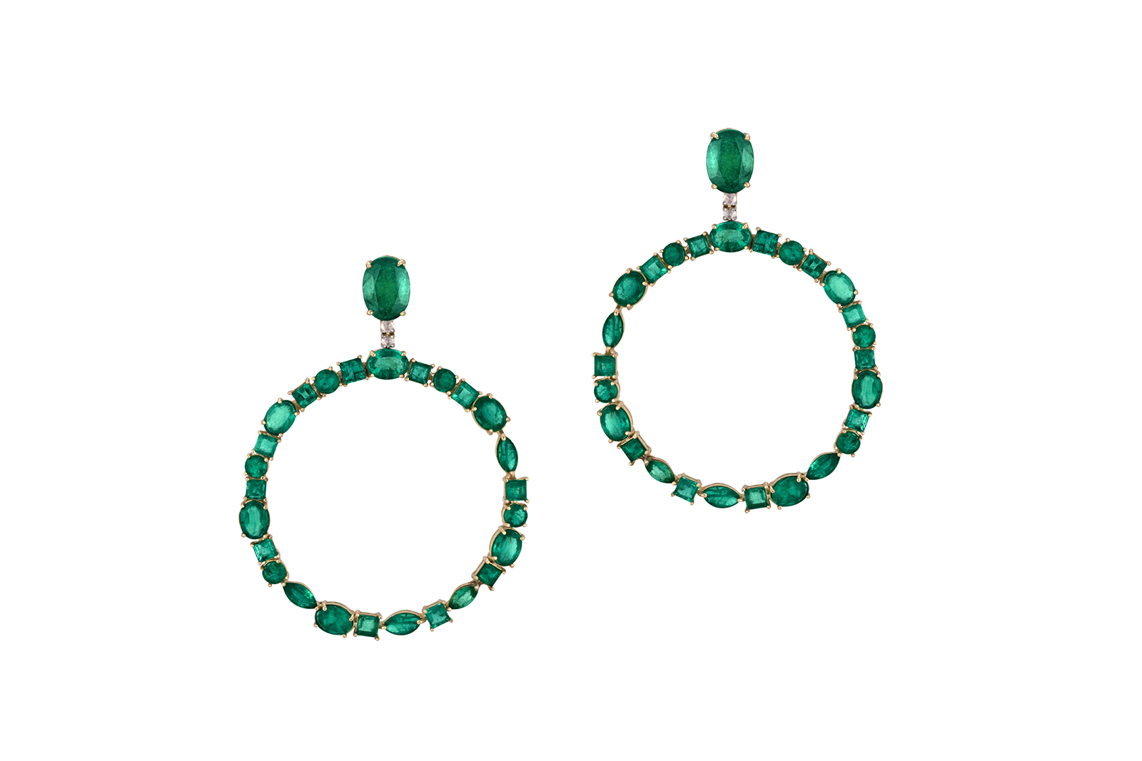  House of Meraki 'Lush' emerald earrings