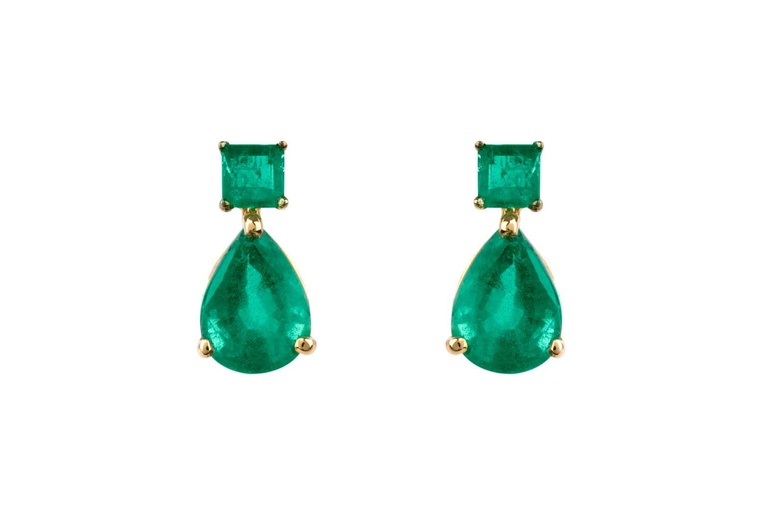 House of Meraki 'Matcha' emerald earrings
