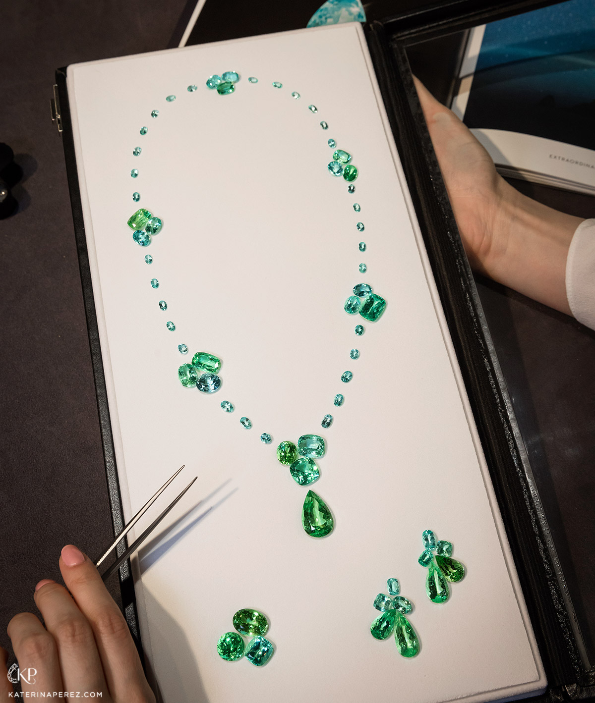 Paul Wild Paraiba tourmaline set. Photo by Simon Martner for katerinaperez.com