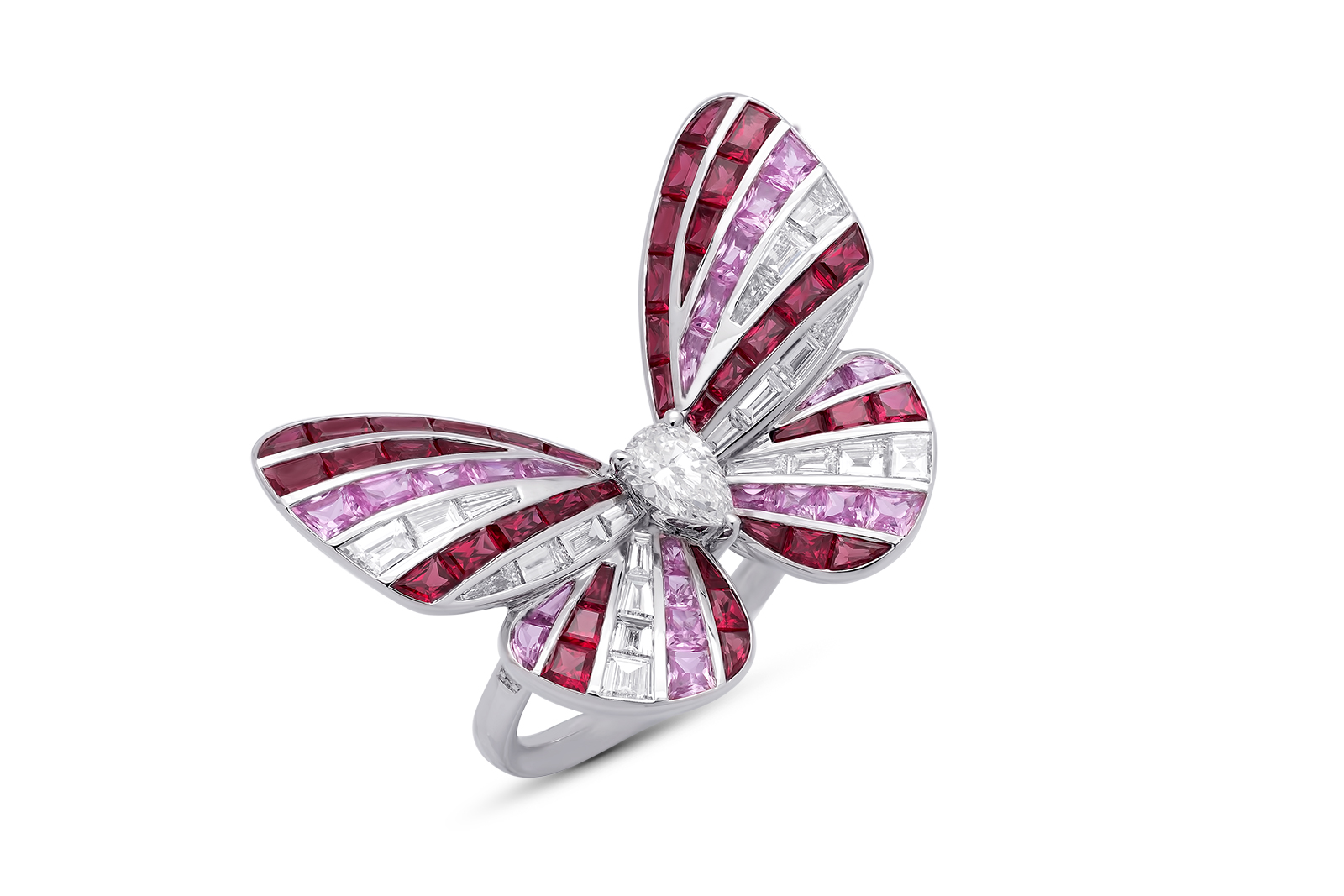  Stenzhorn 'Butterfly Lovers' ruby, pink sapphire and diamond ring