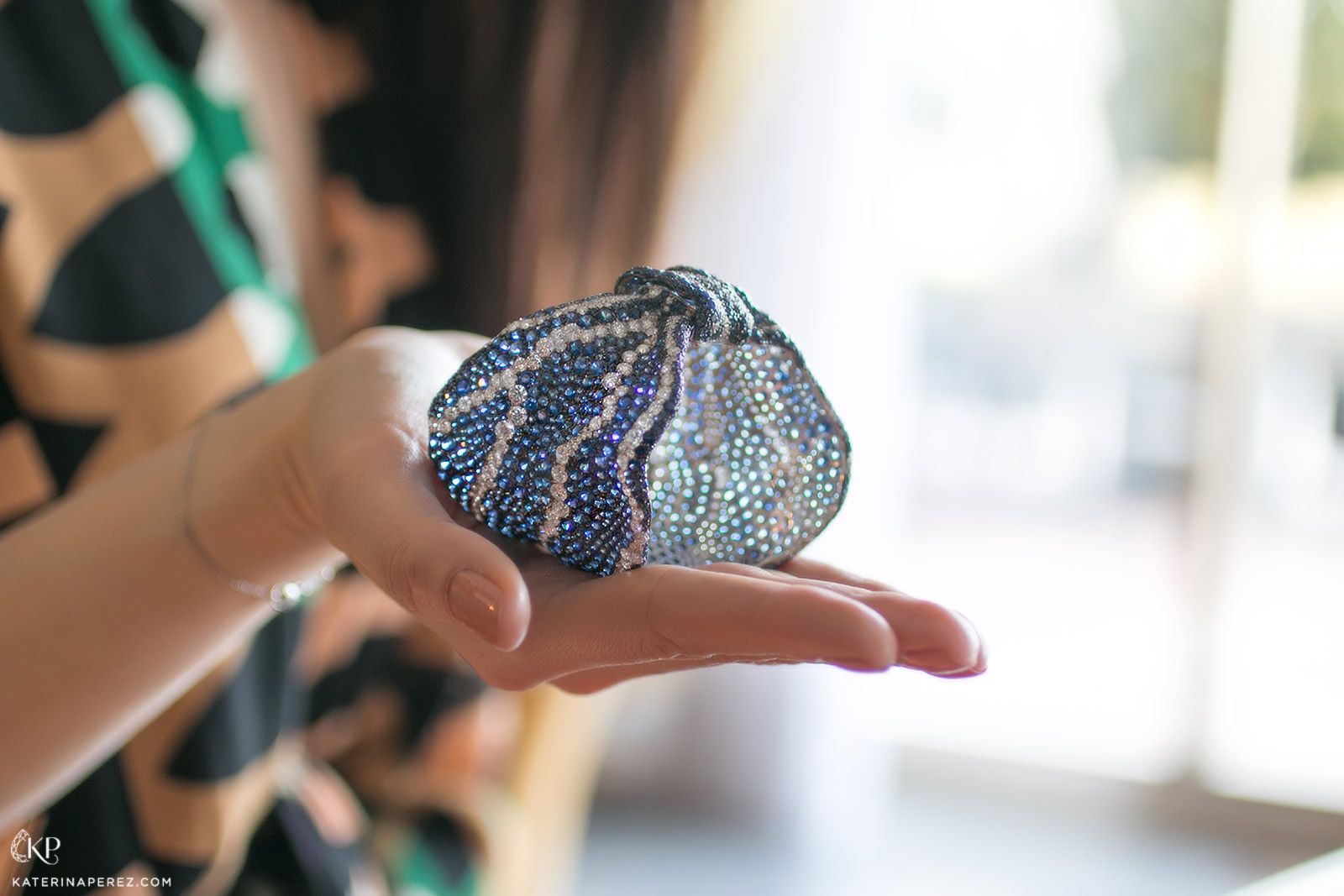  Rosior pavé sapphire and diamond cuff