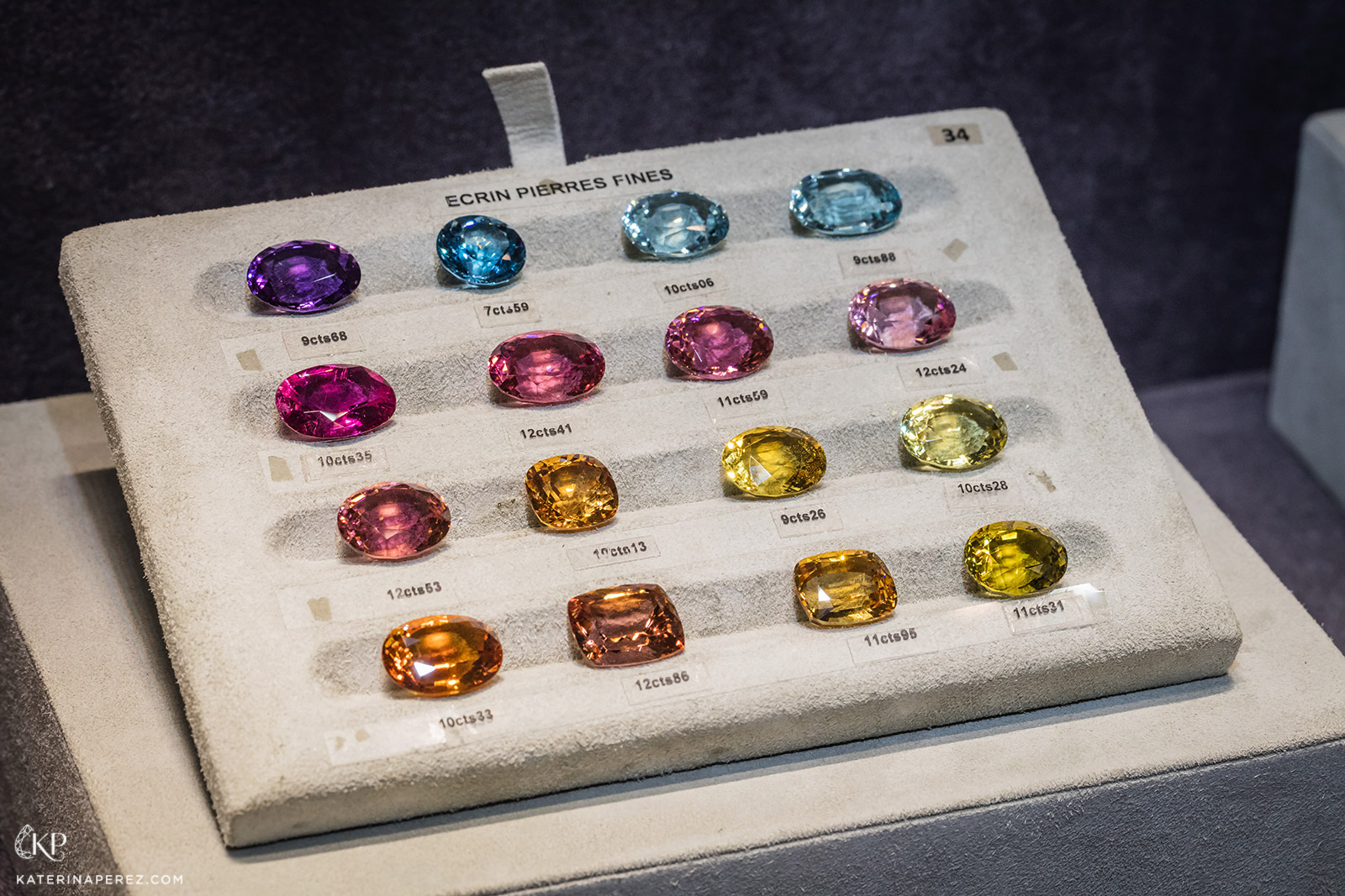 Marcel Poncet's selection of exceptional gemstones. Photo by Simon Martner