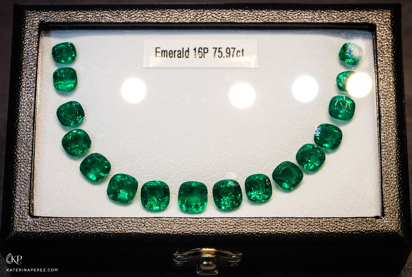  Crown Colour Colombian emerald selection. Photo by Simon Martner