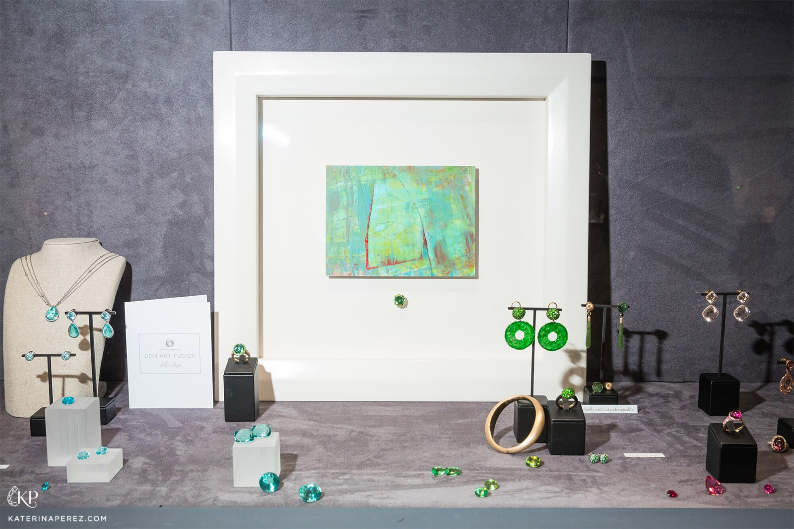  Doris Hargantner display with jewellery and gemstones. Photo by Simon Martner