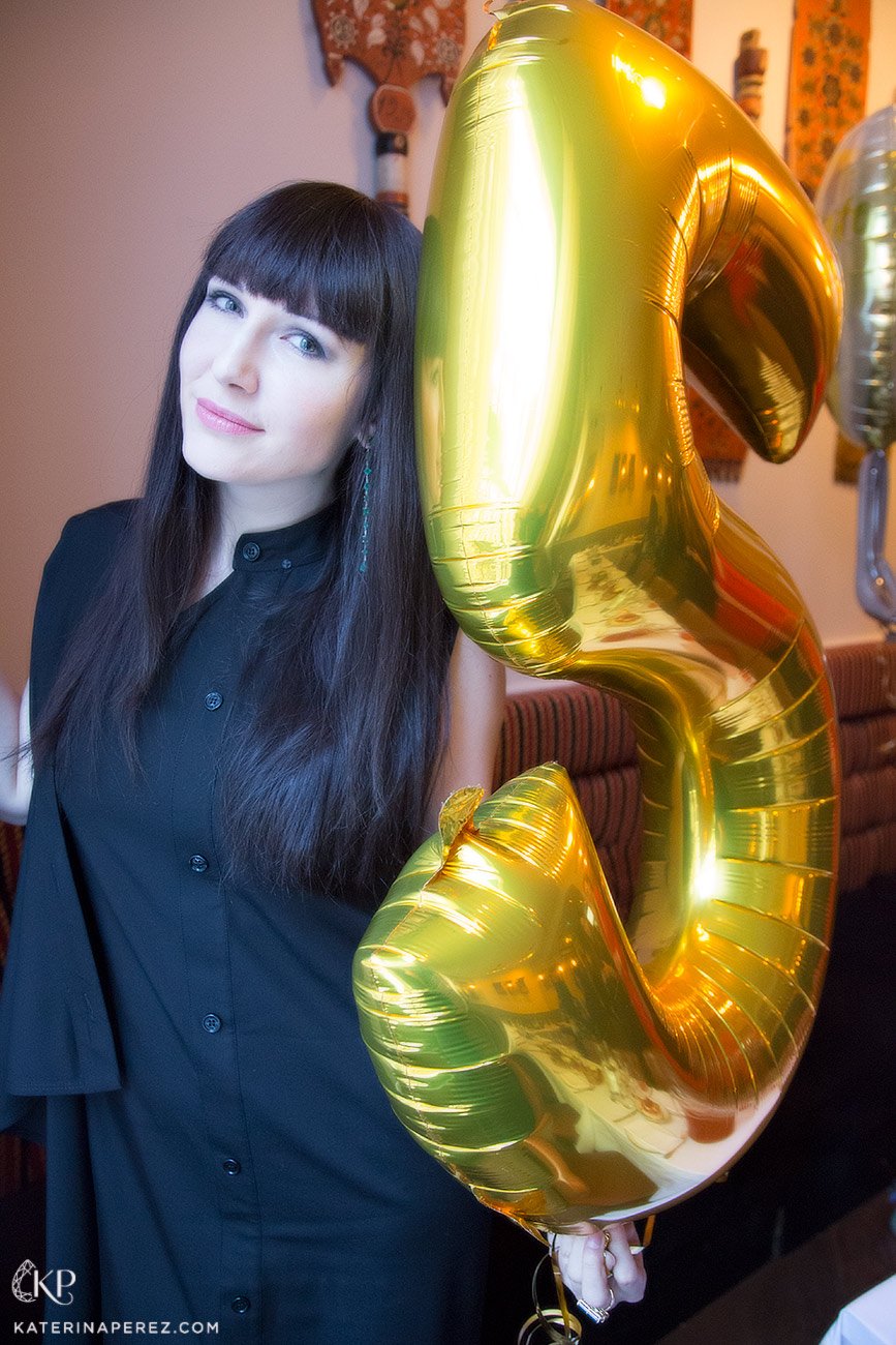 Katerina Perez at the 5-year anniversary celebration of katerinaperez.com