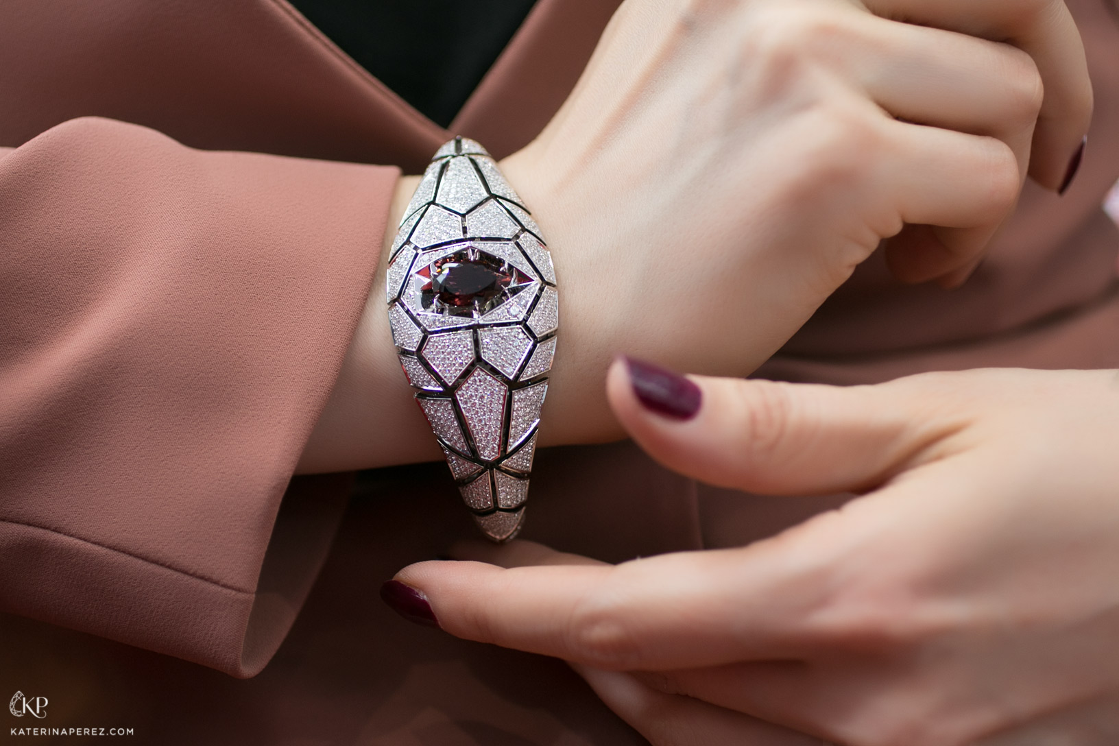  Chamovskikh 'Singapore' bracelet with rubellite and diamonds