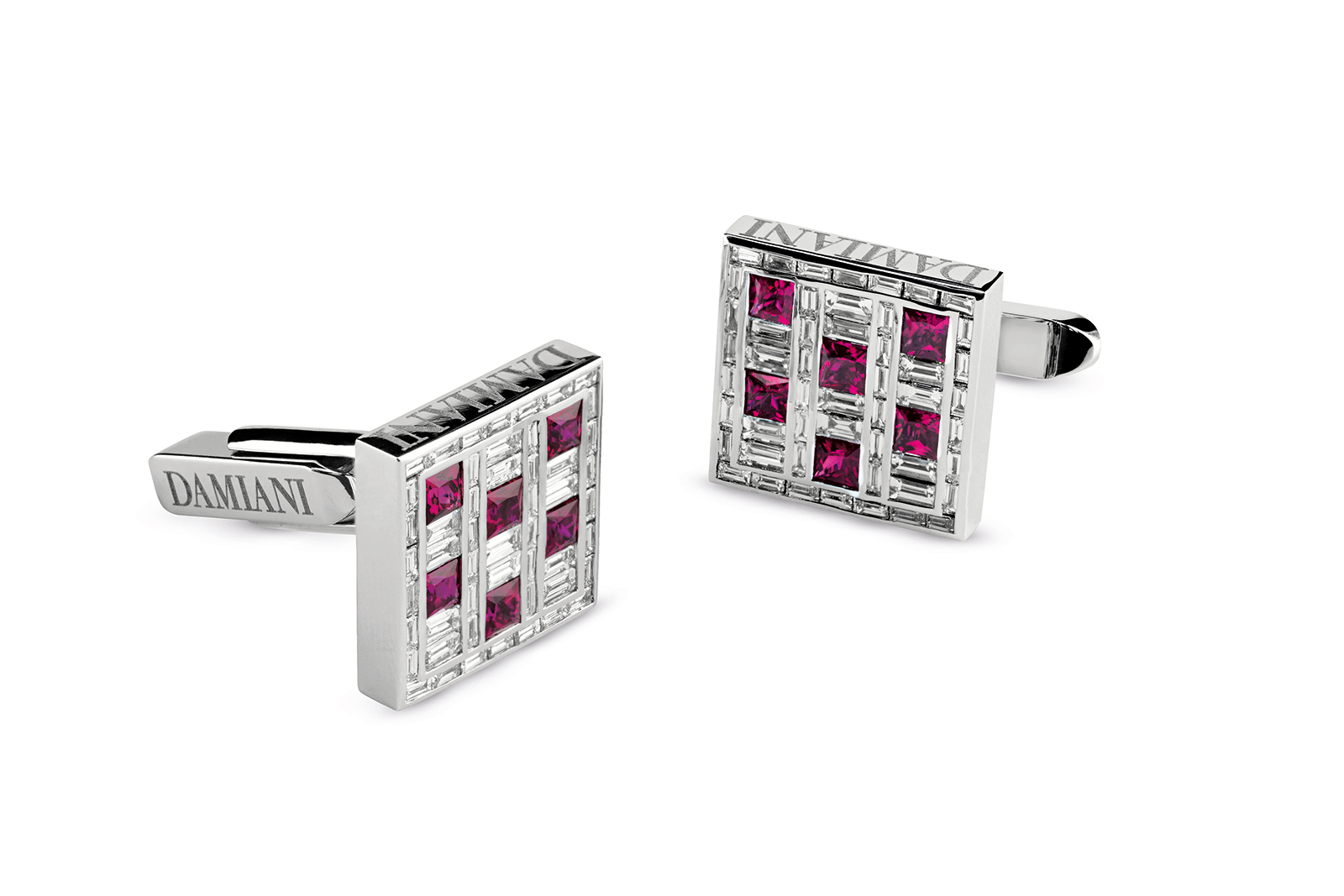  Damiani ruby and diamond cufflinks