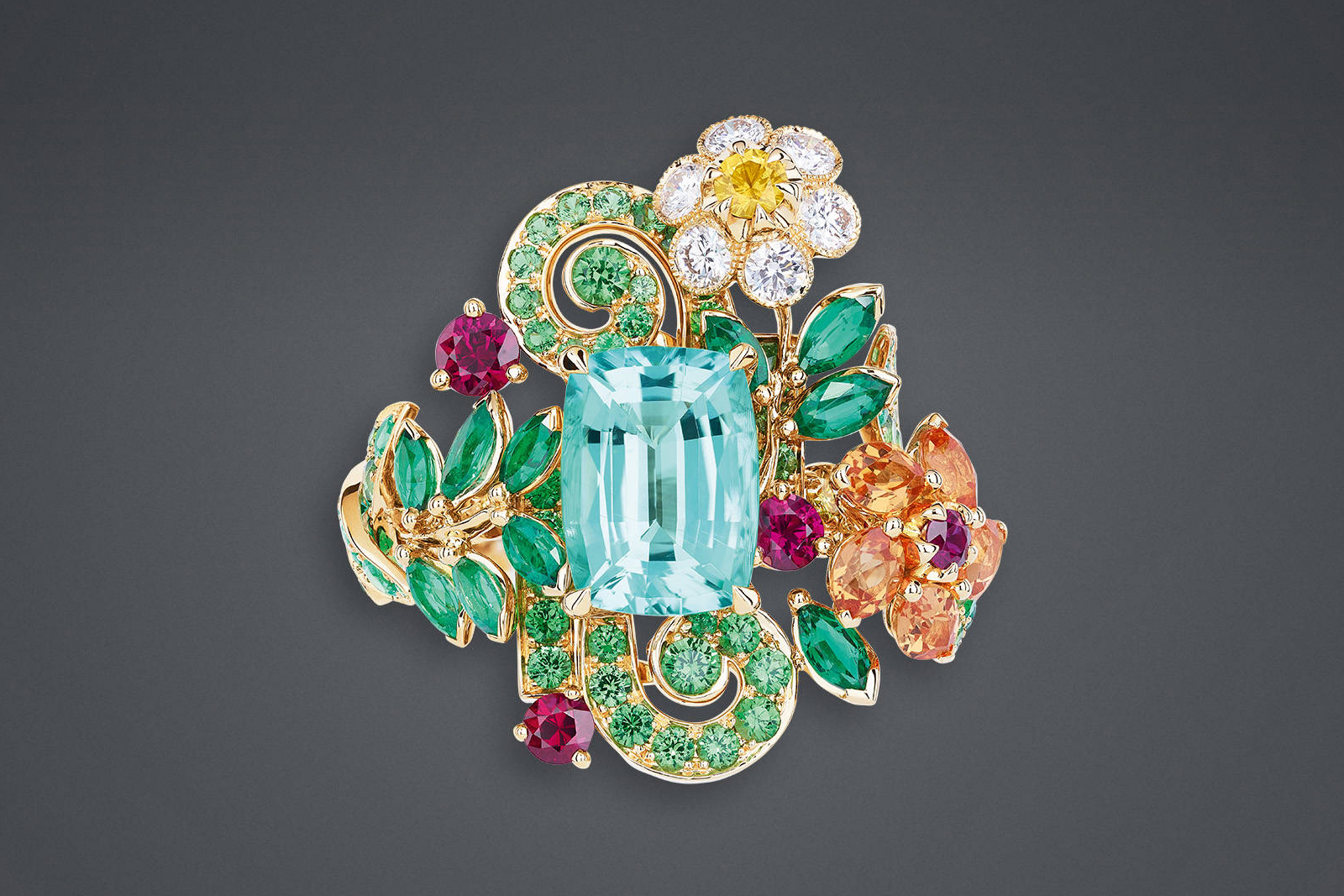  Dior ‘Dior à Versailles, Côté Jardins’ collection 'Paraiba Tourmaline Queen's Hamlet' ring