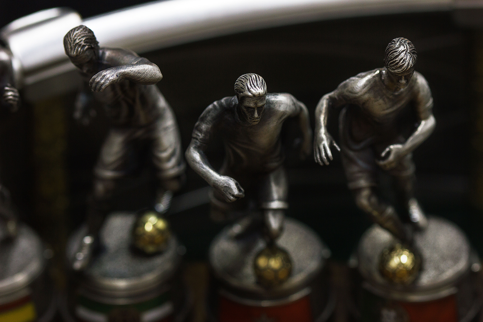  Football players on 'Stadium 13' art object by MYAGKOV atelier and Mark Kremer collection
