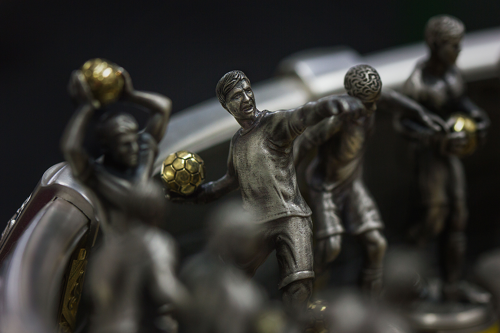  Football players on 'Stadium 13' art object by MYAGKOV atelier and Mark Kremer collection