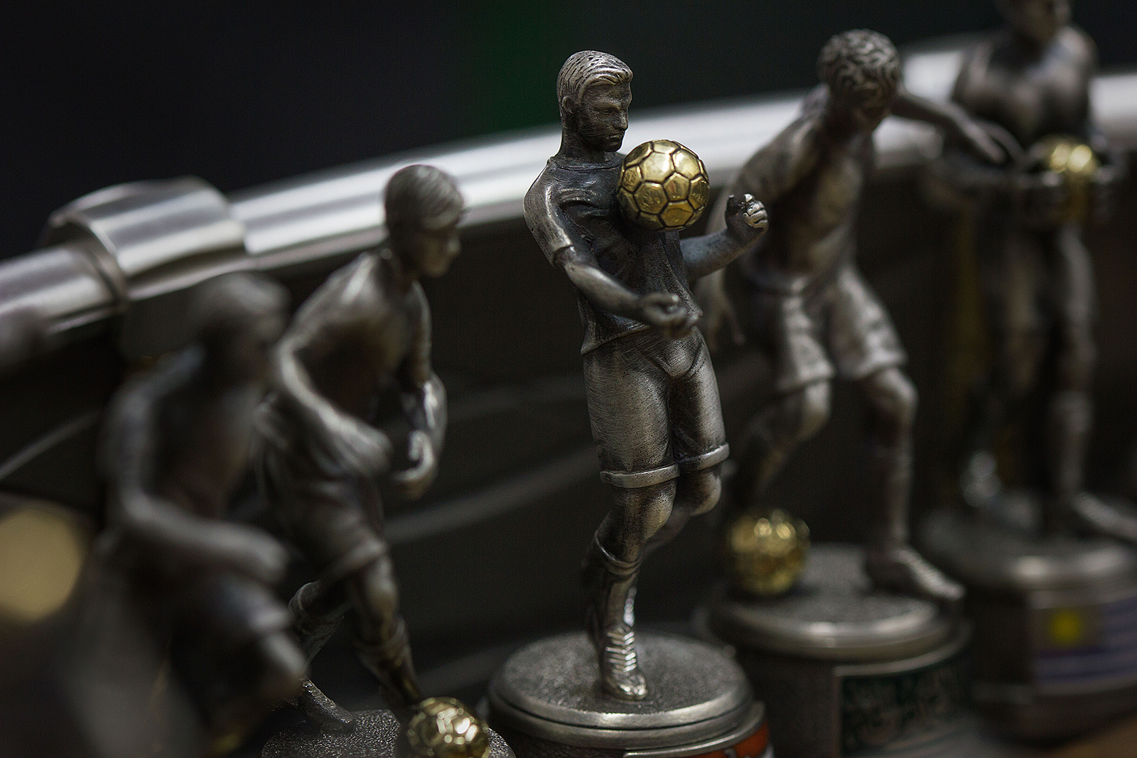  Football players on 'Stadium 13' art object by MYAGKOV atelier and Mark Kremer collection