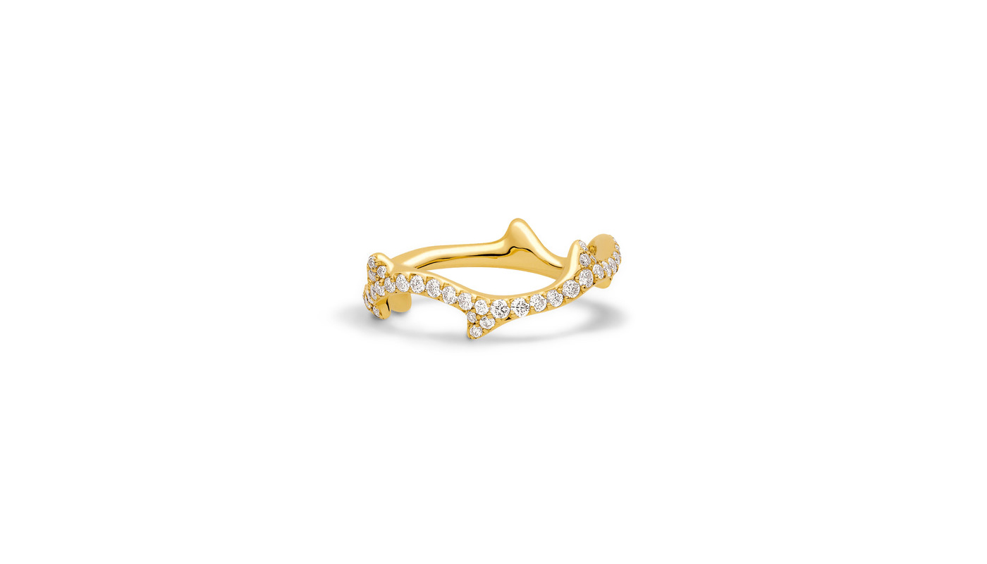  Dior Joaillerie 'Bois de Rose' ring in diamonds and yellow gold 