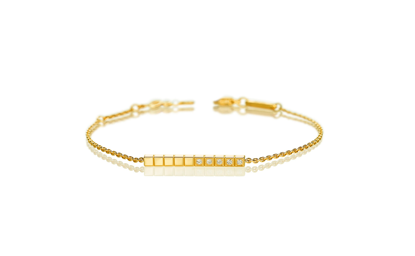  Chopard 'Ice Cube Pure' bracelet in yellow gold with diamonds