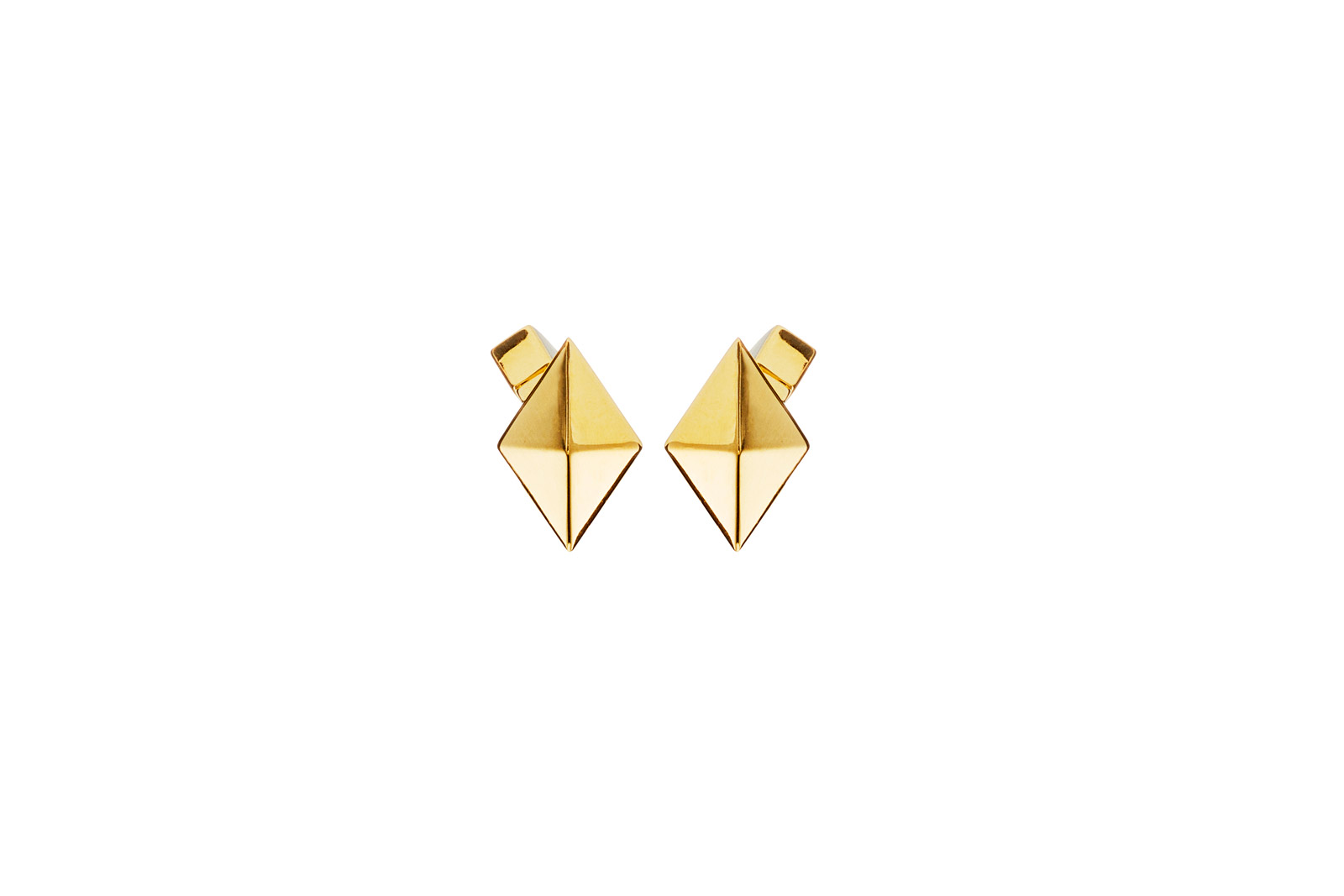  CADAR 'Python' stud earrings in yellow gold from the 'Second Skin' collection