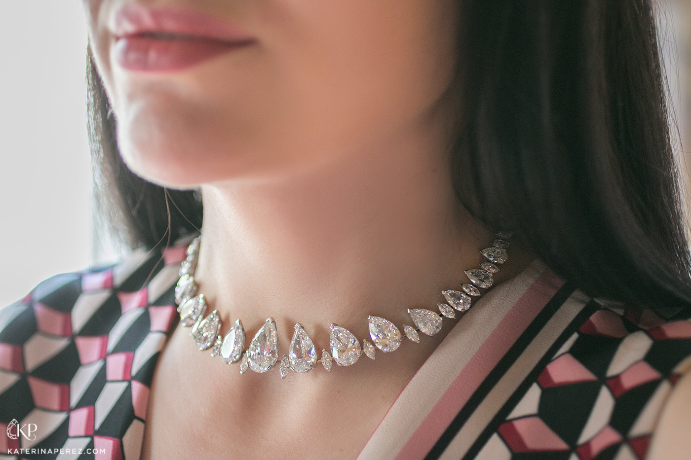 Messika 'Spears' choker, from the 'Once Upon a Time' collection in 70ct of pear and marquise cut diamonds