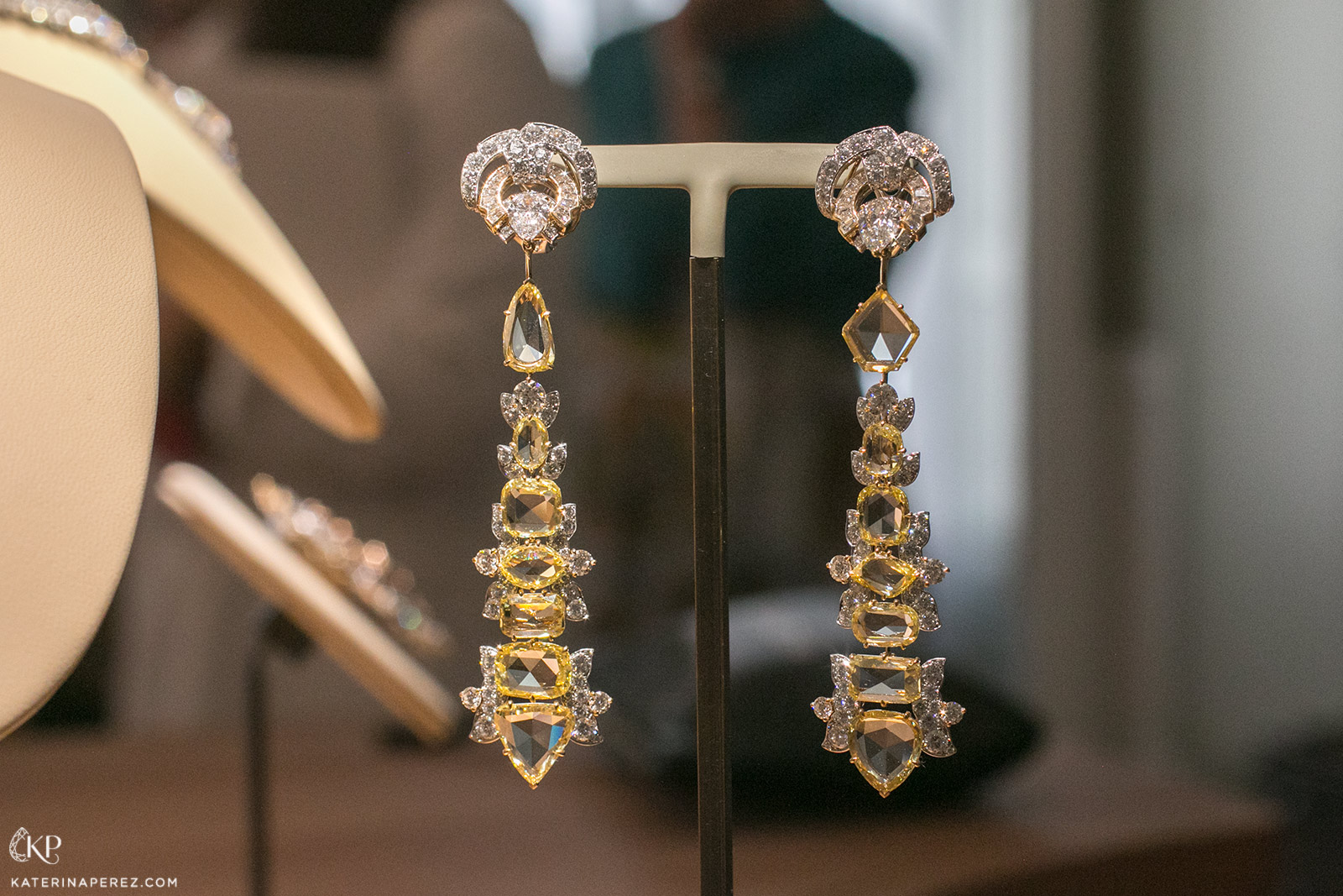 Van Cleef & Arpels 'Victoire' earrings from the 'Quatre contes de Grimm' collection in rose cut fancy yellow diamonds