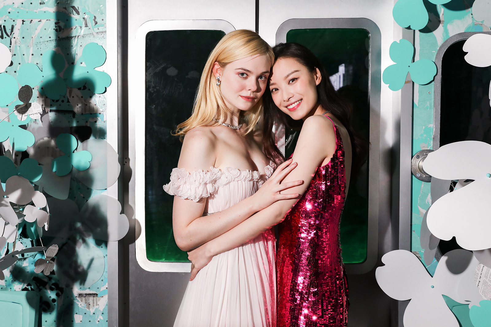 Tiffany & Co. 'Paper Flowers' event with brand ambassadors Elle Fanning and Ni Ni