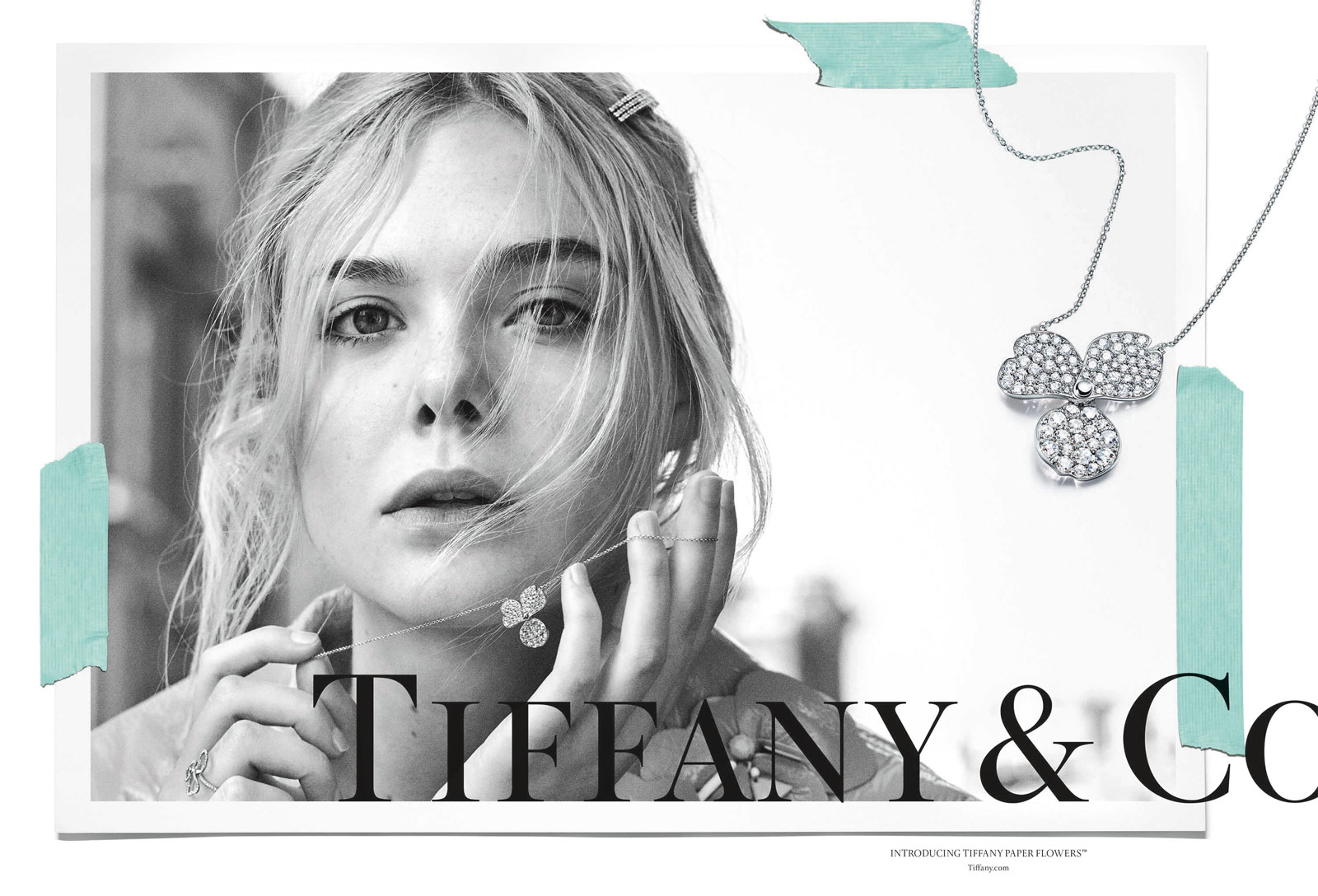 Tiffany & Co. 'Paper Flowers' collection necklace in diamonds and platinum