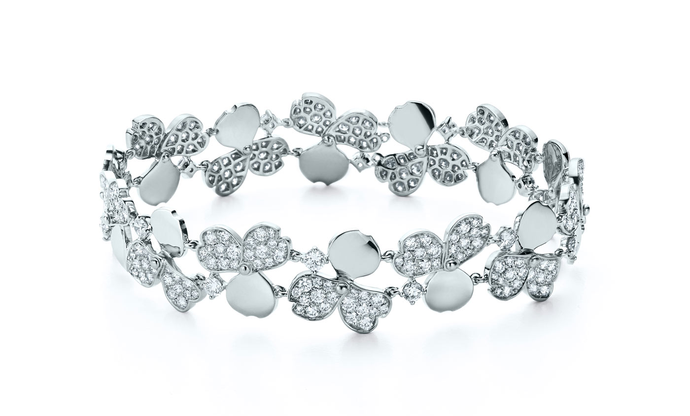 Tiffany & Co Paper Flowers 4CT Diamond Cluster Bracelet for sale at auction  on 27th August | Bidsquare