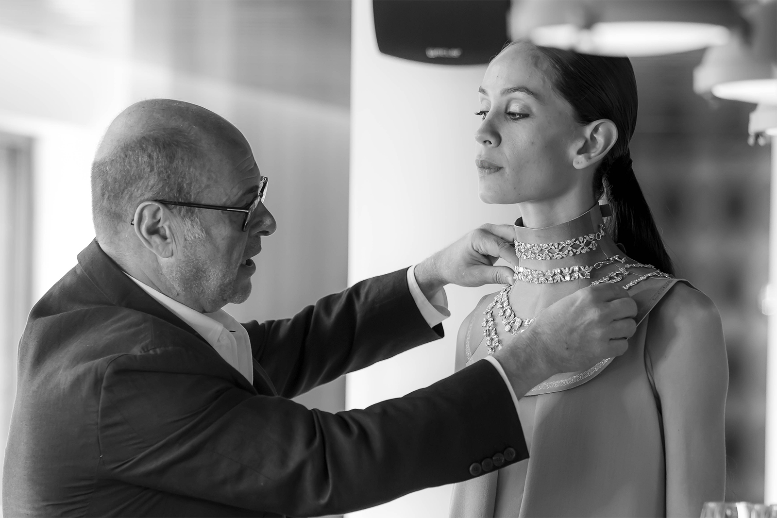  Behind the scenes at Stephane Rolland Paris Haute Couture A/W 2018 catwalk presentation with Boghossian jewellery