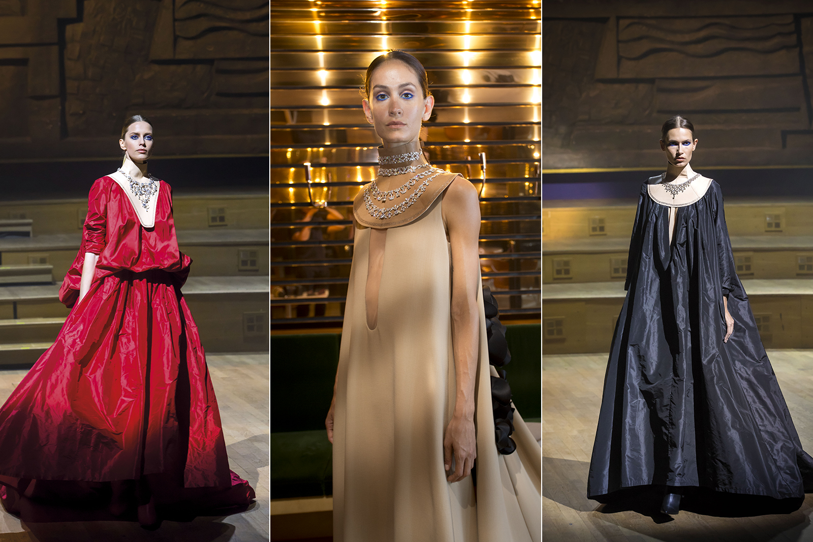 Stephane Rolland Paris Haute Couture A/W 2018 catwalk presentation with Boghossian jewellery