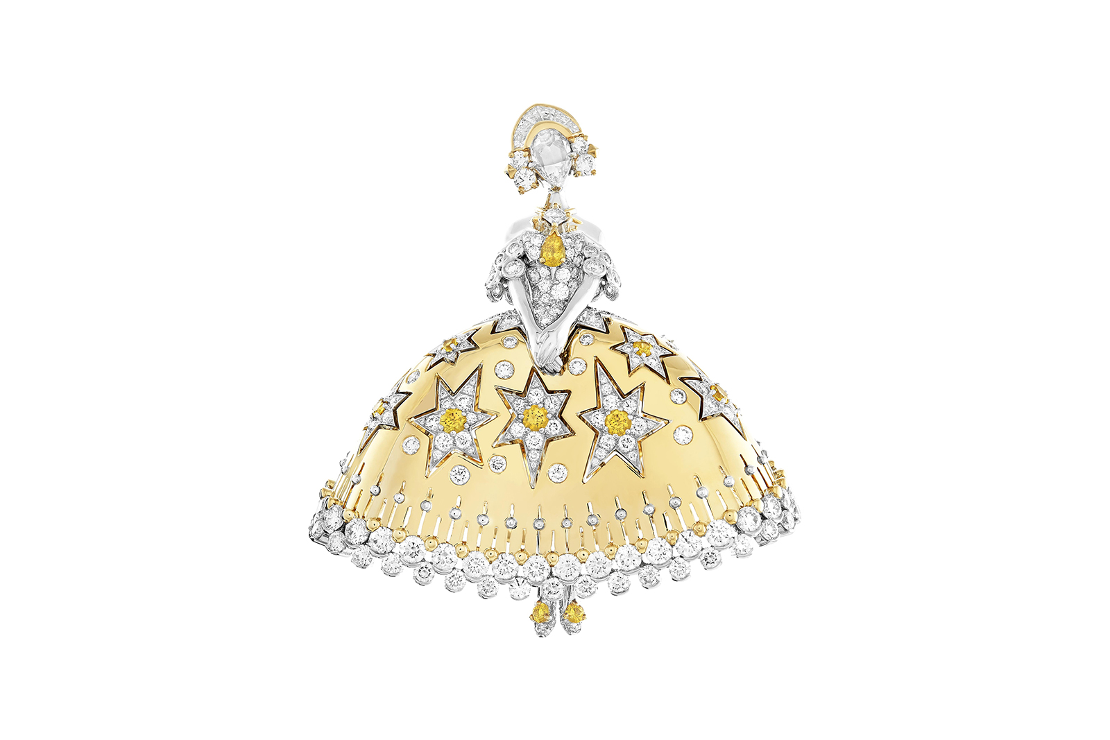 Van Cleef & Arpels ‘Princesse Danica’ clip from the ‘Twelve Dancing Princesses’ line with sapphires, diamonds and yellow gold