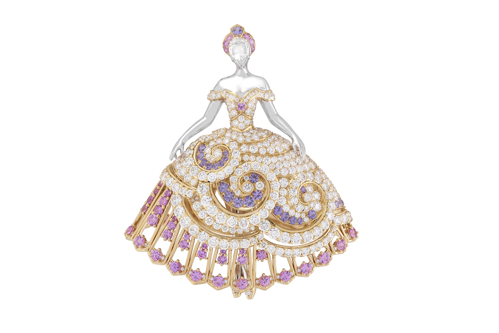  Van Cleef & Arpels ‘Princesse Éos’ clip from the ‘Twelve Dancing Princesses’ line with sapphires and diamonds