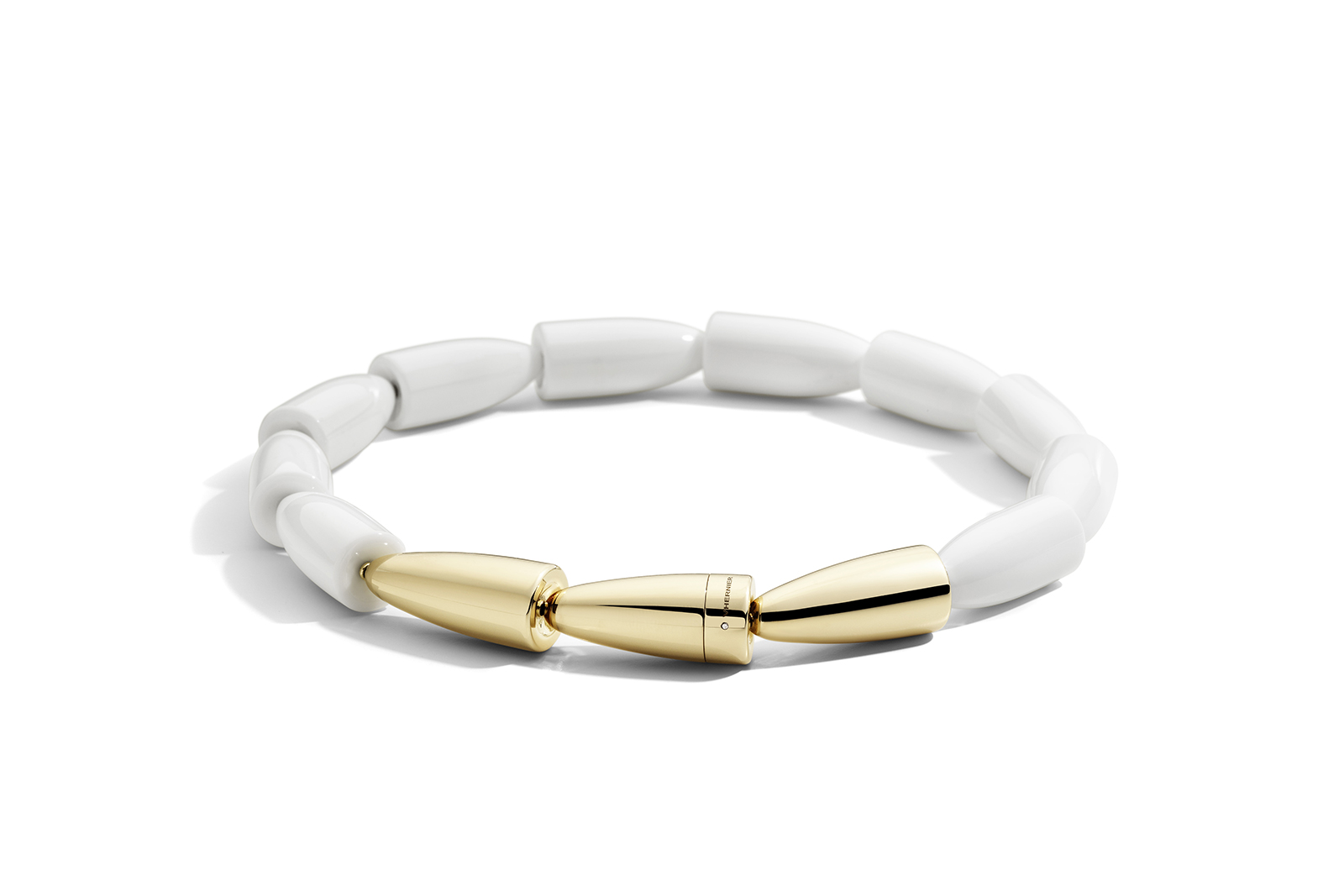  Vhernier 'Calla' necklace in cacholong and rose gold