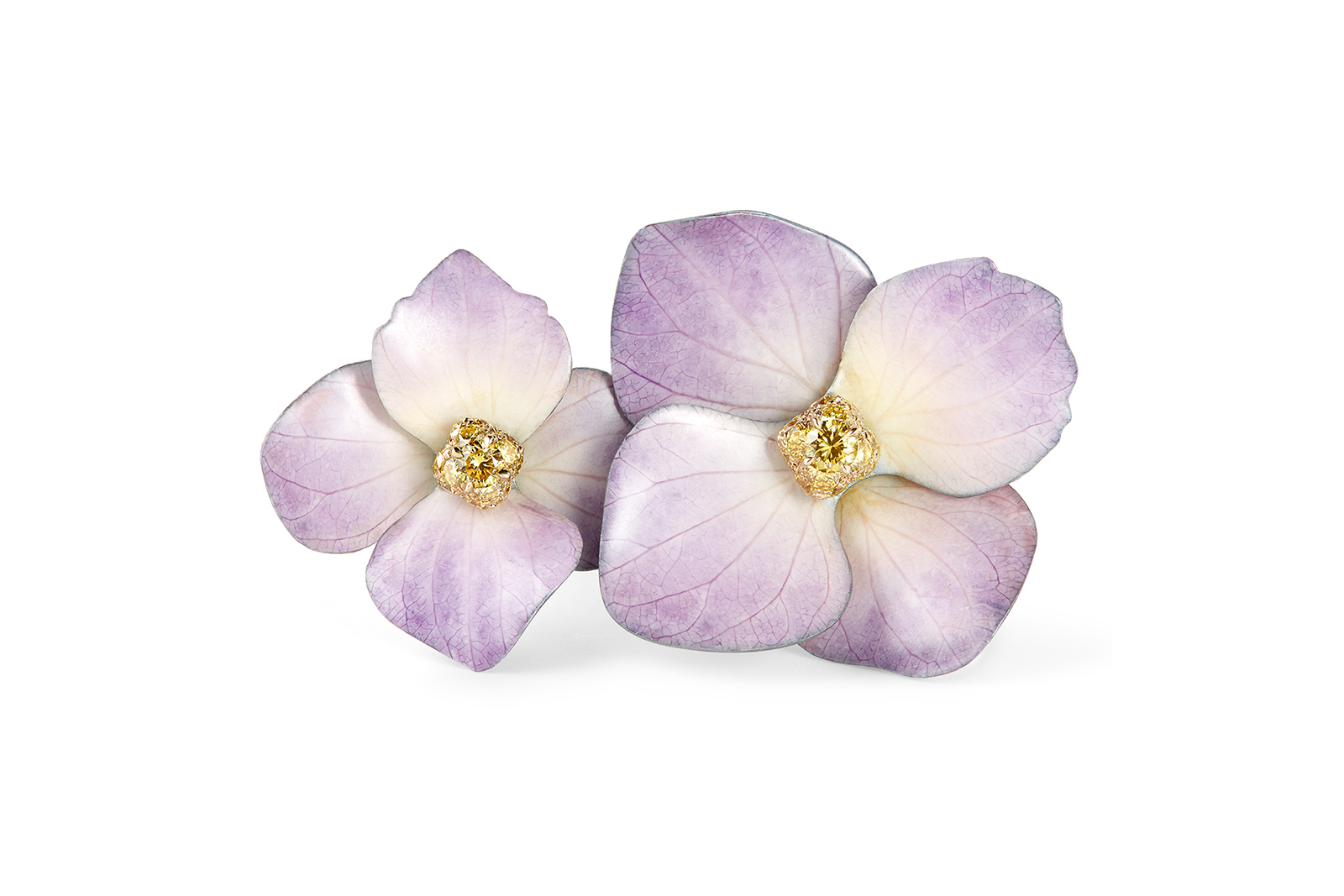  Boucheron 'Eternal Flowers' line 'Hortensia Rosita' ring with jonquil diamonds in titanium