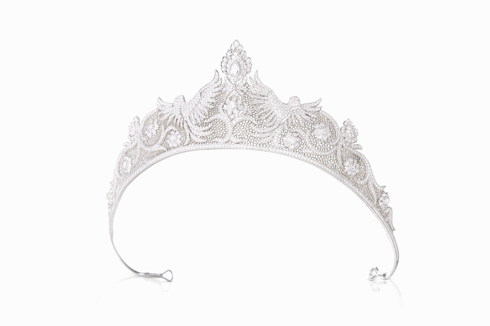  Buccellati 'Phoenix' tiara with 10.00ct diamonds in openwork white gold