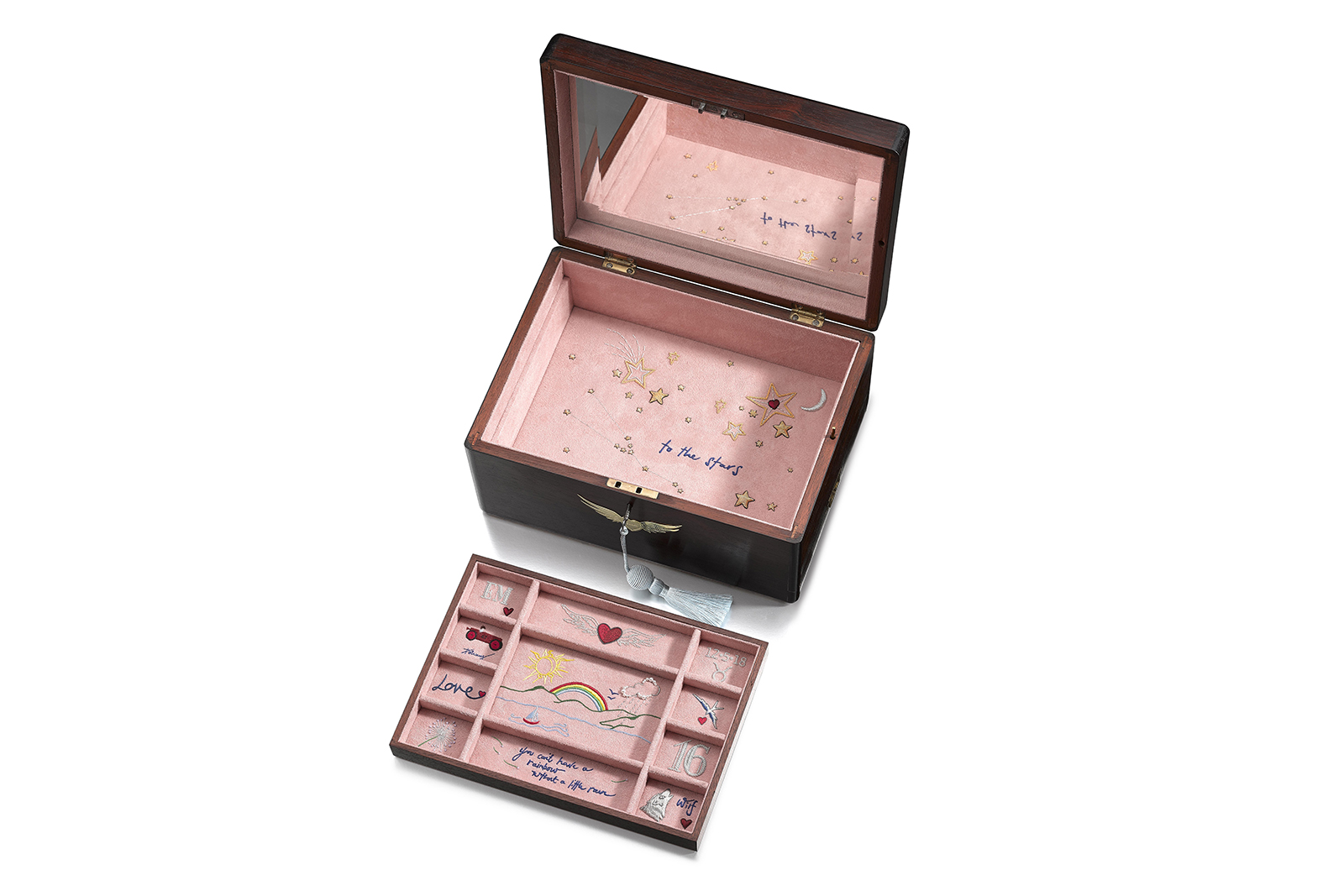  Jessica McCormack ‘Mother and Daughter’ repurposed bespoke jewellery box with hand-stitched embroidery 