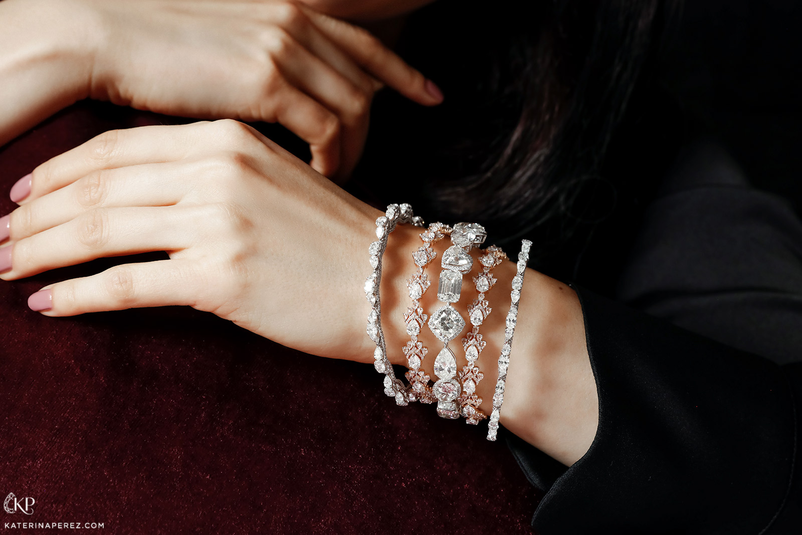 A selection of Kamyen diamond bangles