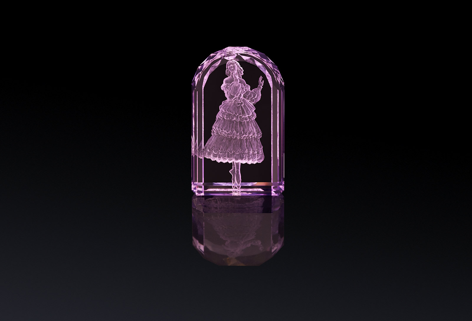 Argentov amethyst intaglio from the ballet series hand carved by Vladimir Popovitch