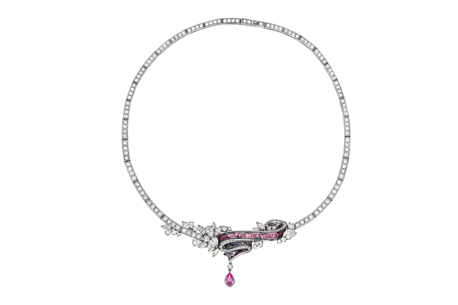  Liza Borzaya necklace with enamel, rubies and diamonds from Get Inked! collection 