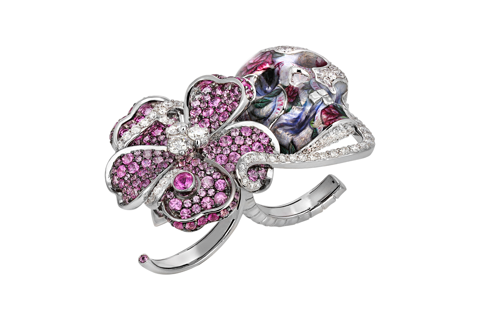  Liza Borzaya ring with enamel, rubies and diamonds from Get Inked! collection 