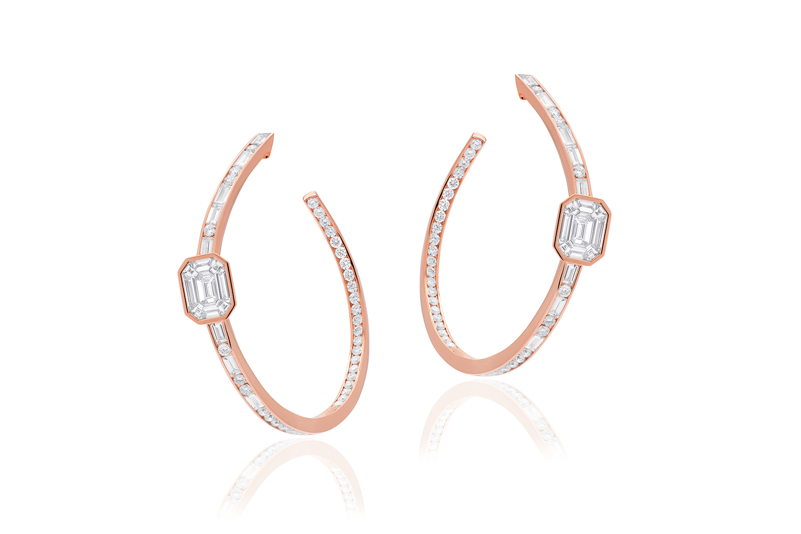  Diamond earrings in rose gold from Iced Zeit collection by Stenzhorn