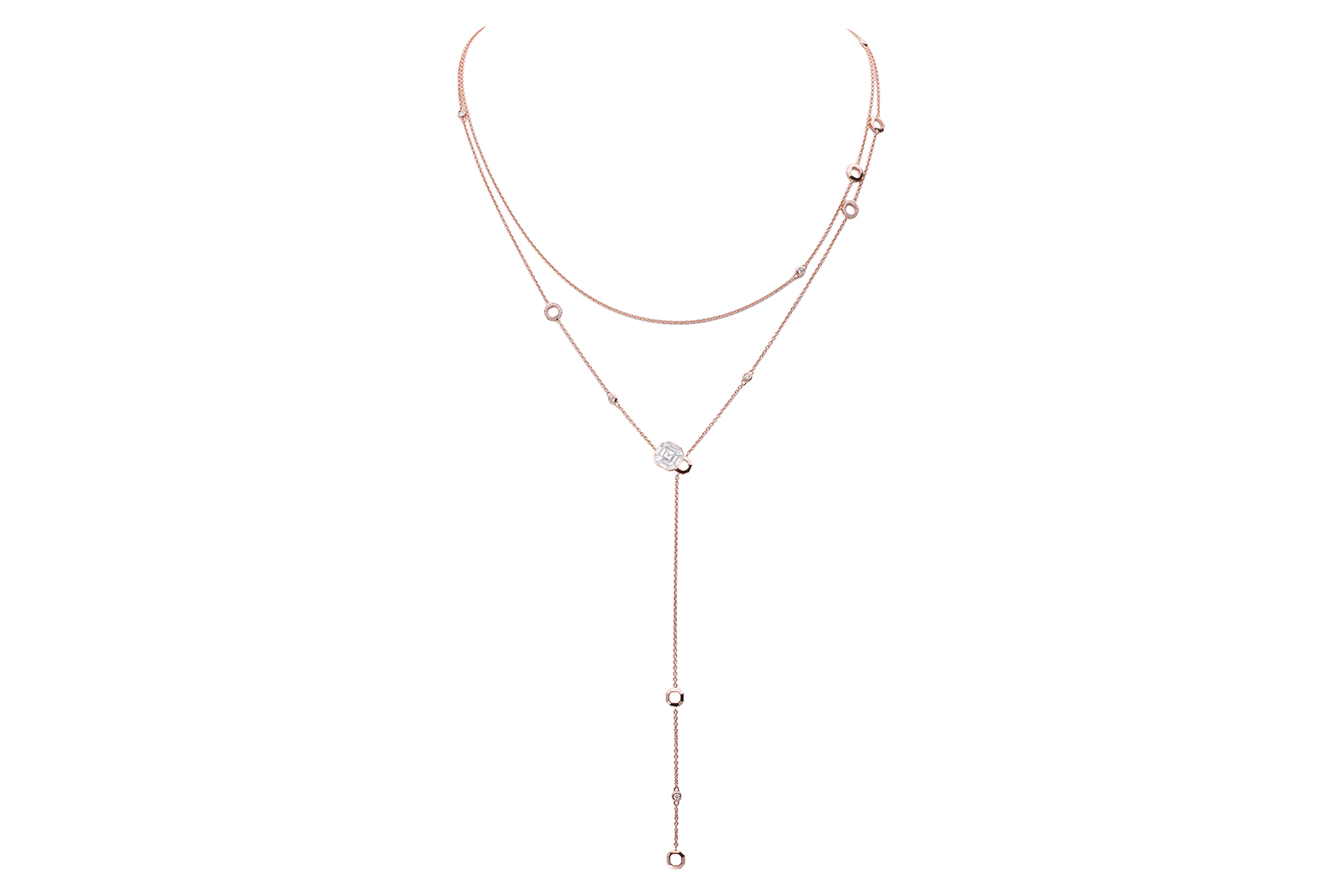  Diamond necklace in rose gold from Iced Zeit collection by Stenzhorn