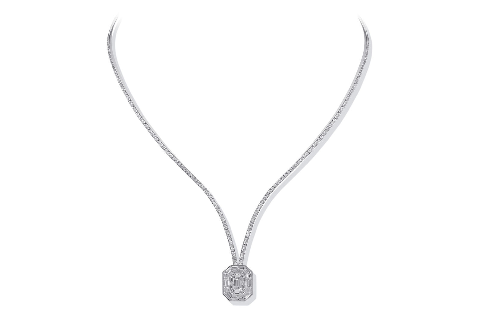  Diamond necklace in white gold from Iced Zeit collection by Stenzhorn
