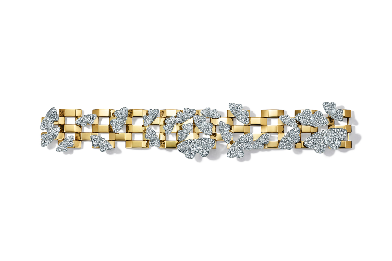  Tiffany & Co. Blue Book 2018 collection bracelet in 18k yellow gold and platinum with mixed-cut diamonds, over eight total carats