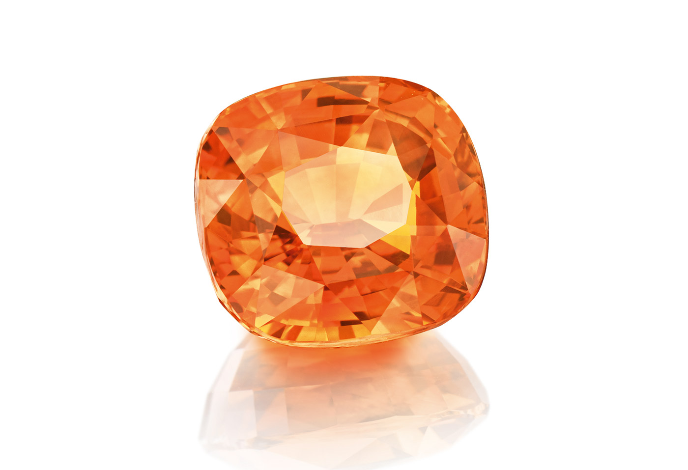  Constantin Wild antique cushion cut fancy coloured orange sapphire 