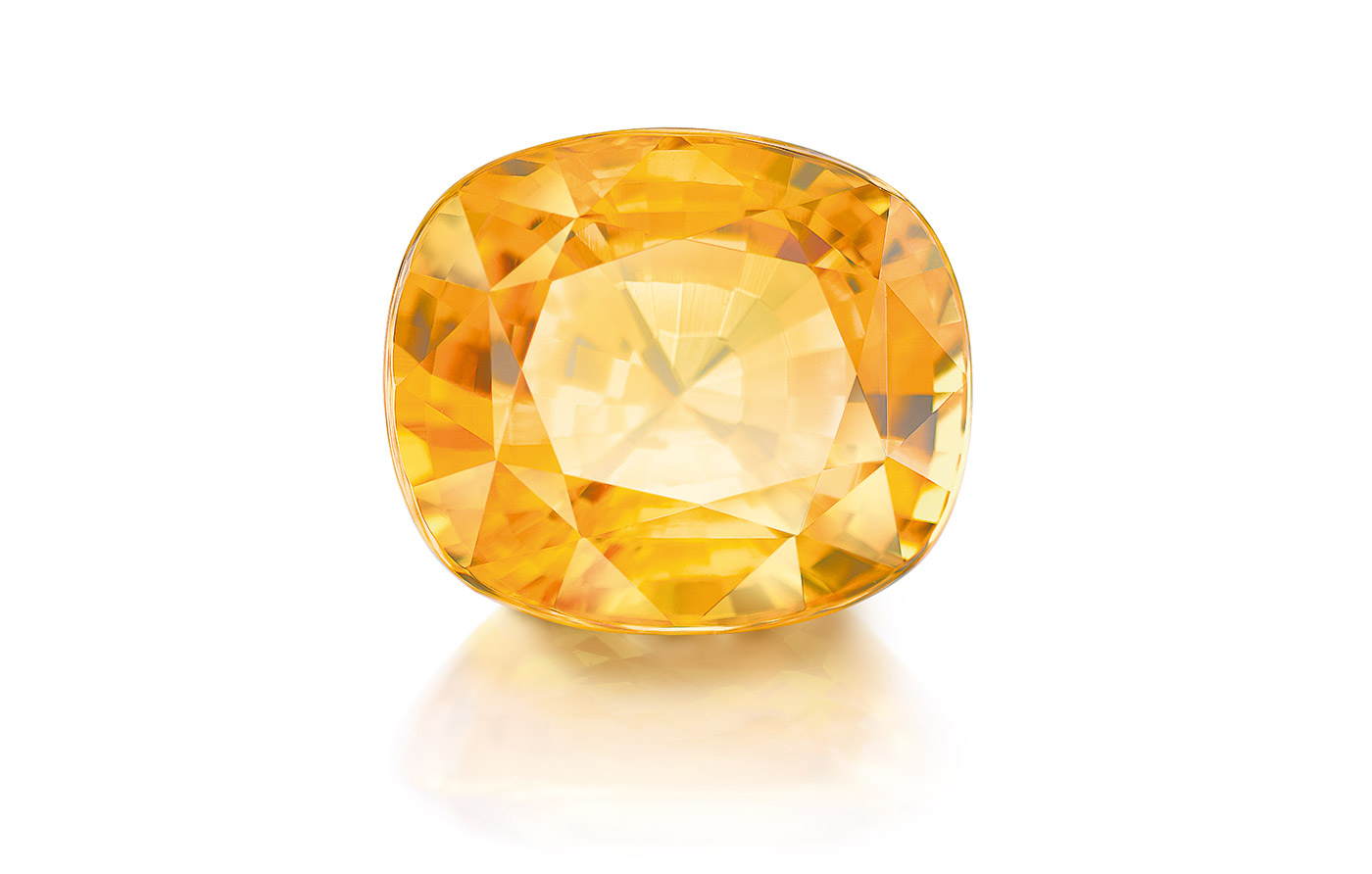  Constantin Wild cushion cut fancy coloured yellow sapphire